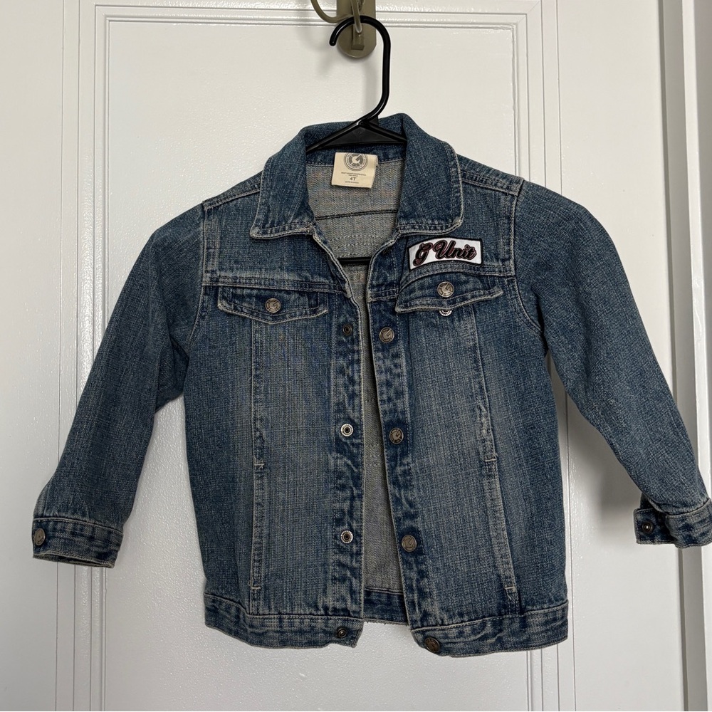 Y2K Vintage G Unit Blue Kids Denim Jacket with Patch